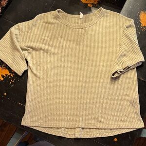 Wishlist Textured Knit Top in Beige